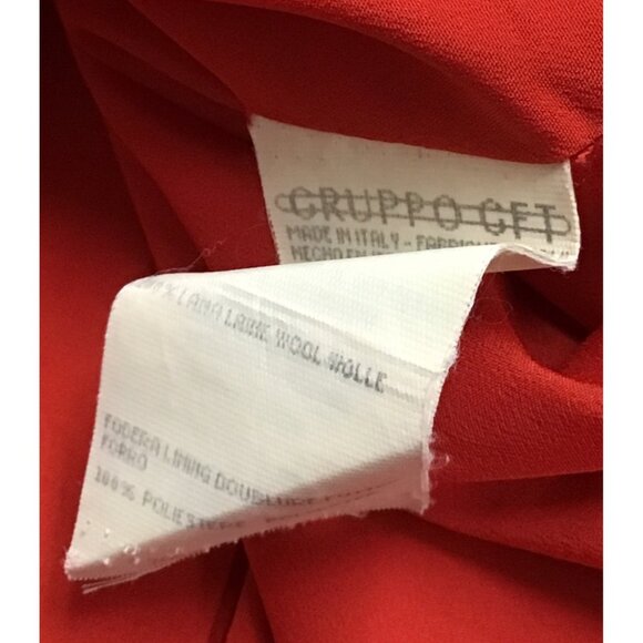 Valentino Vintage 2000's Womens Red Wool Skirt & Blazer Set Siz 8 - Picture 14 of 16